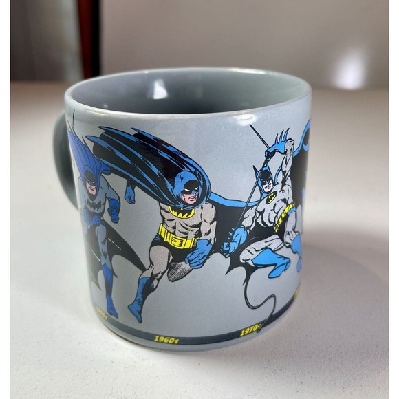 DC Comics 2015 BATMAN THROUGH THE YEARS Coffee Tea Mug Philosophers Guild Gift - Picture 3 of 10